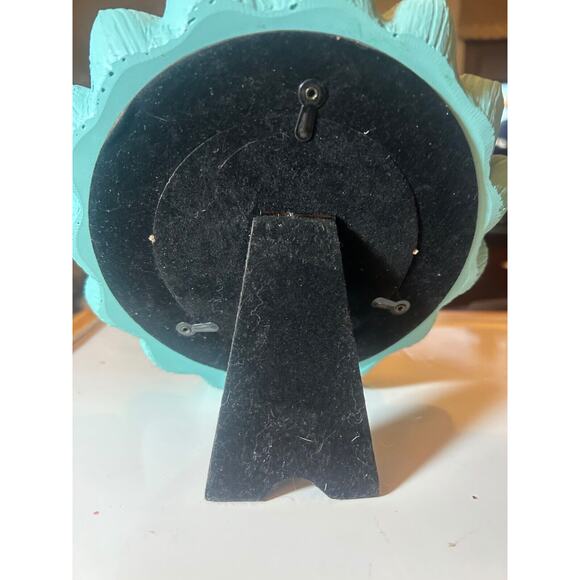 Blue Lotus flower shaped-silver accent Photo Frame-Easel Back By Concep - Picture 5 of 5